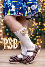 Load image into Gallery viewer, [Brown Basket Weave] Bow Shoes
