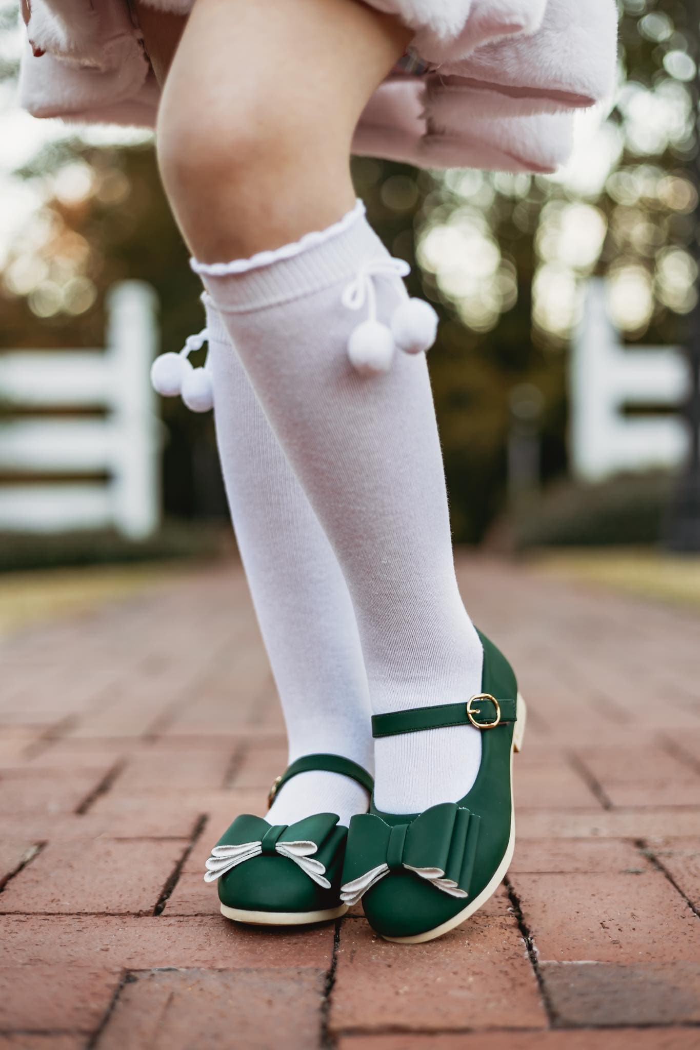 [Hunter Green] Bow Shoes