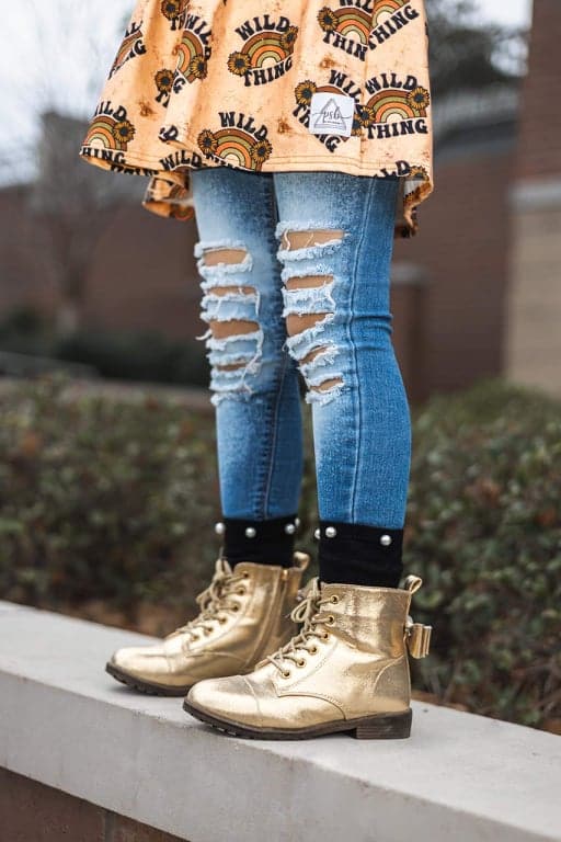 [Metallic Gold] Boots