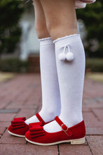 Load image into Gallery viewer, [Crimson Crush] FLAWED Bow Shoes
