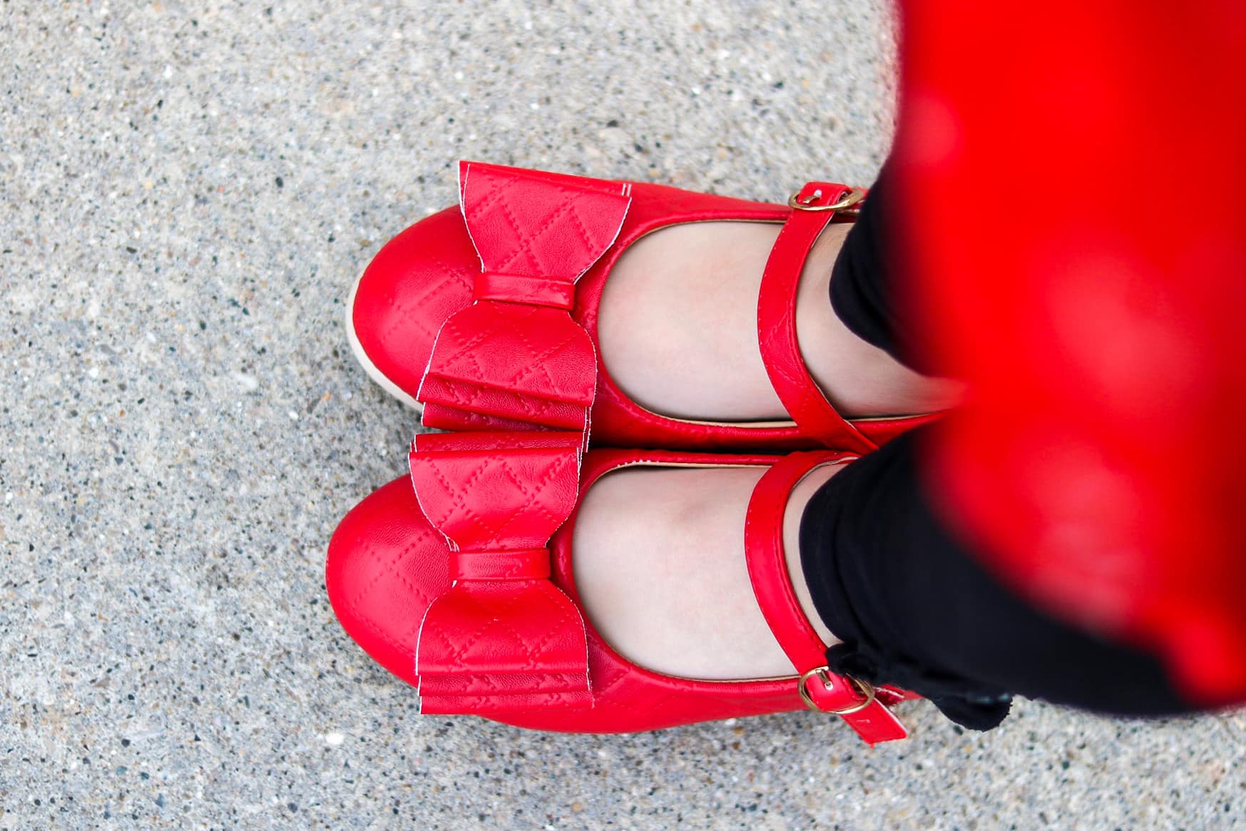 [Red Quilted] FLAWED Bow Shoes