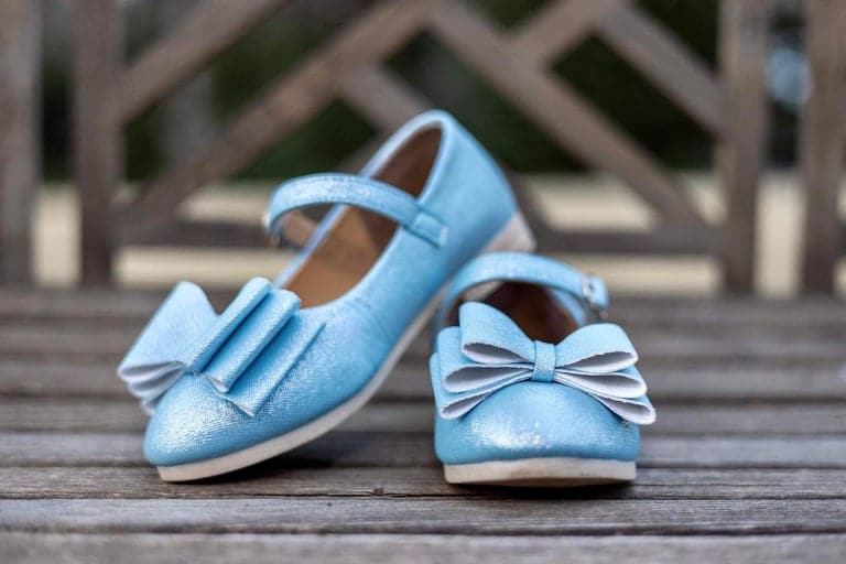 [Light Blue Shimmer] Bow Shoes