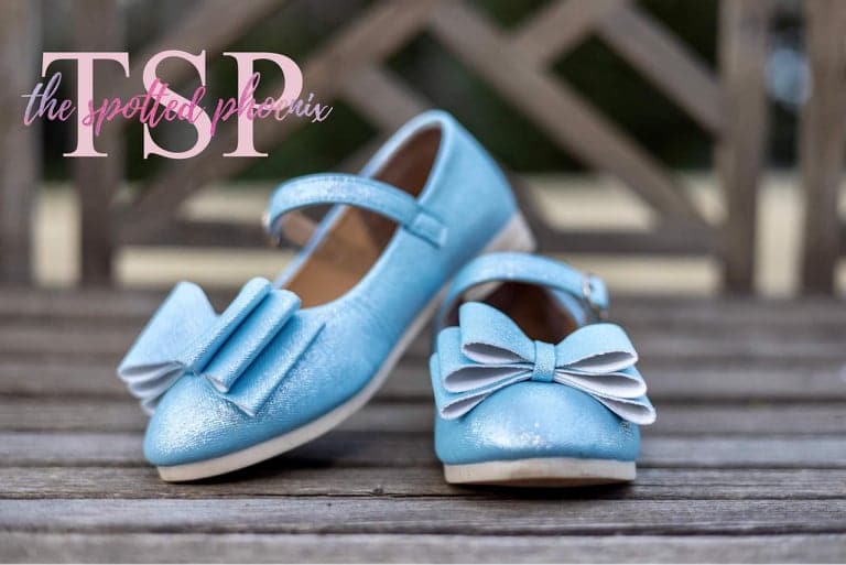 [Light Blue Shimmer] Bow Shoes