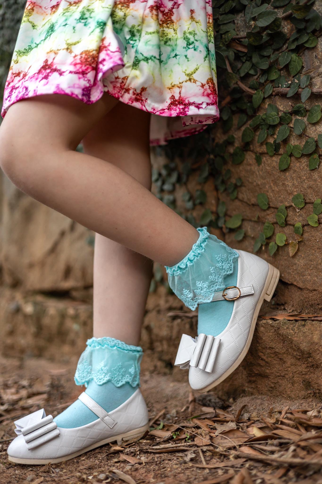 [White Quilted] Bow Shoes