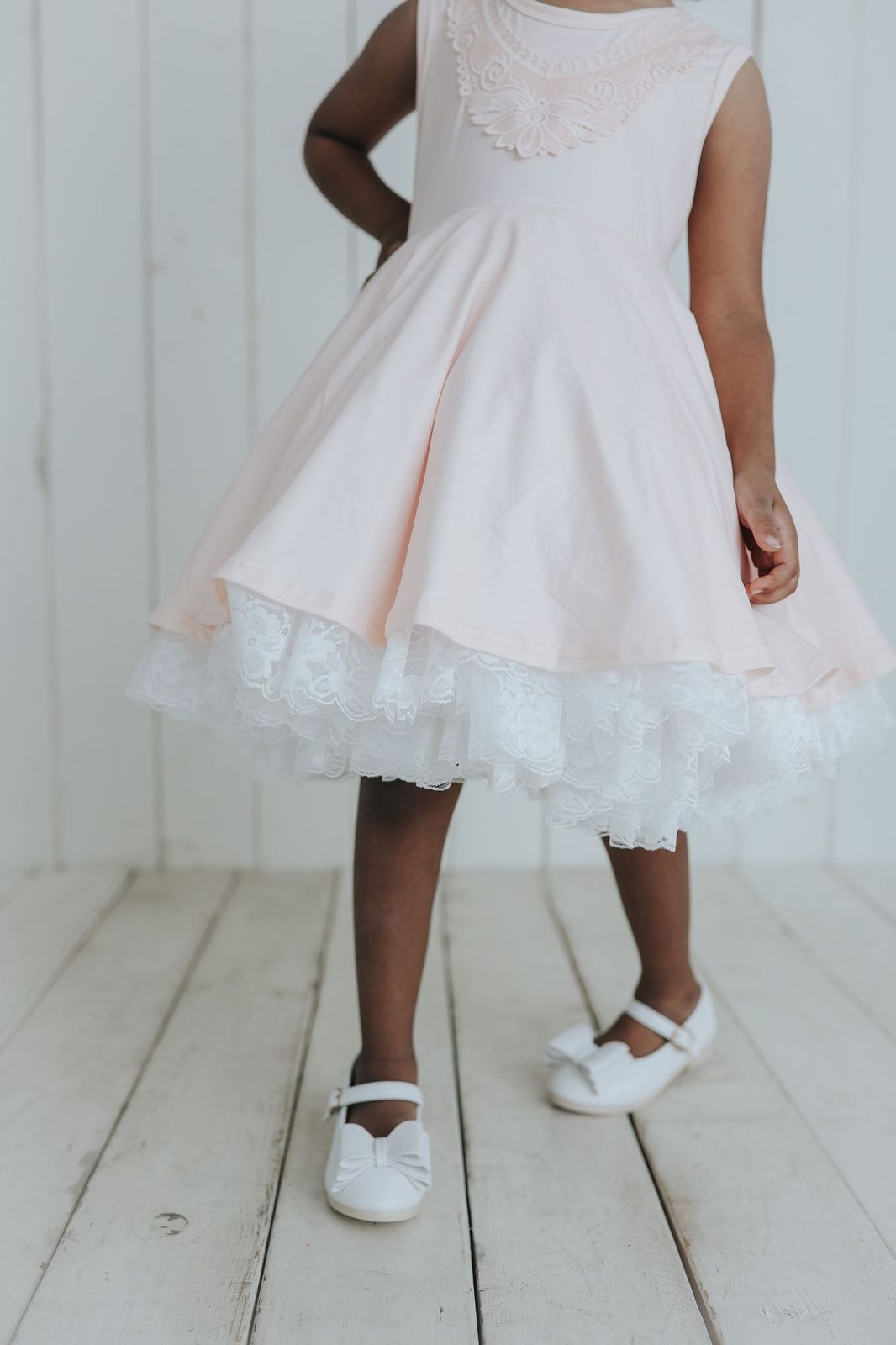 [Light Peach] LOVED Twirl Dress