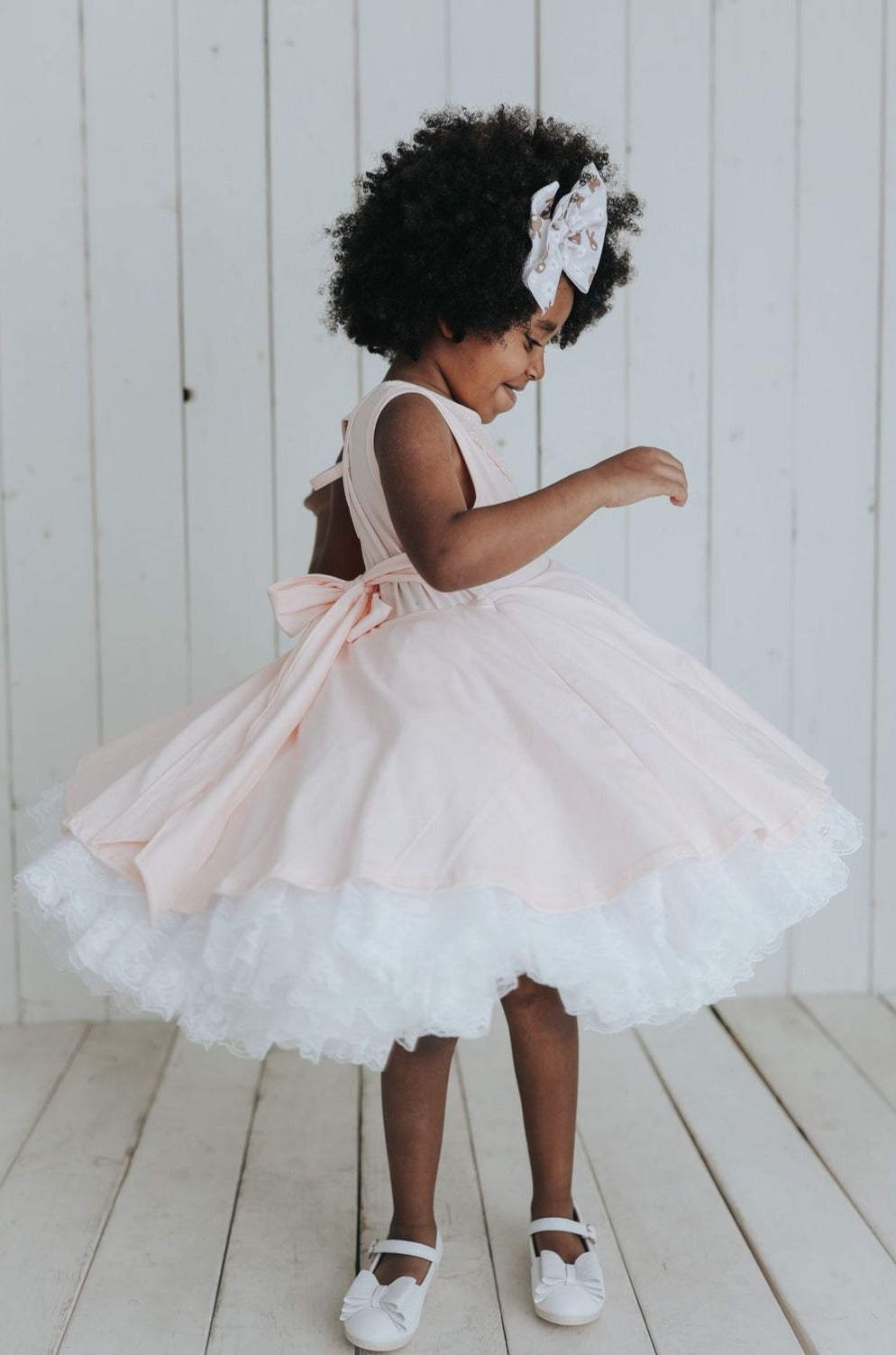 [Light Peach] LOVED Twirl Dress