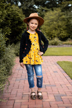 Load image into Gallery viewer, [Black Ribbed] High Low Ruffle Cardi
