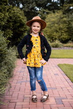 Load image into Gallery viewer, [Black Ribbed] High Low Ruffle Cardi
