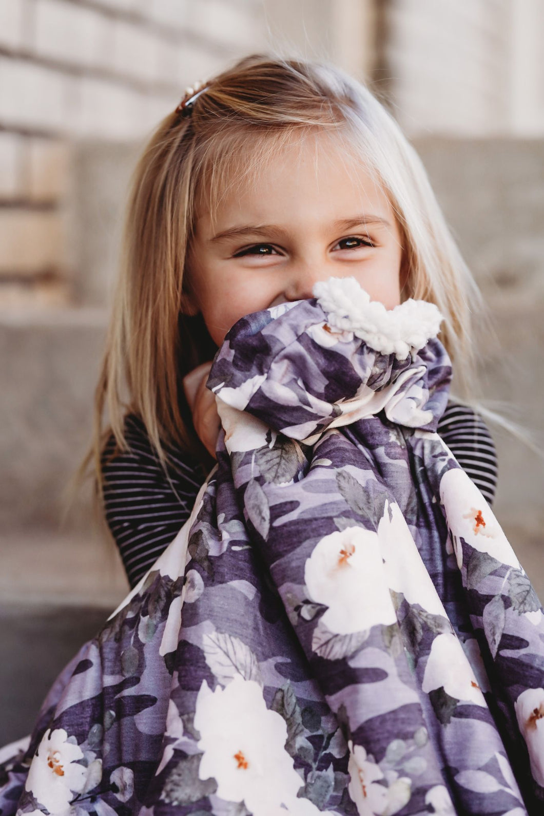 [Floral Camo] Sherpa Blanket