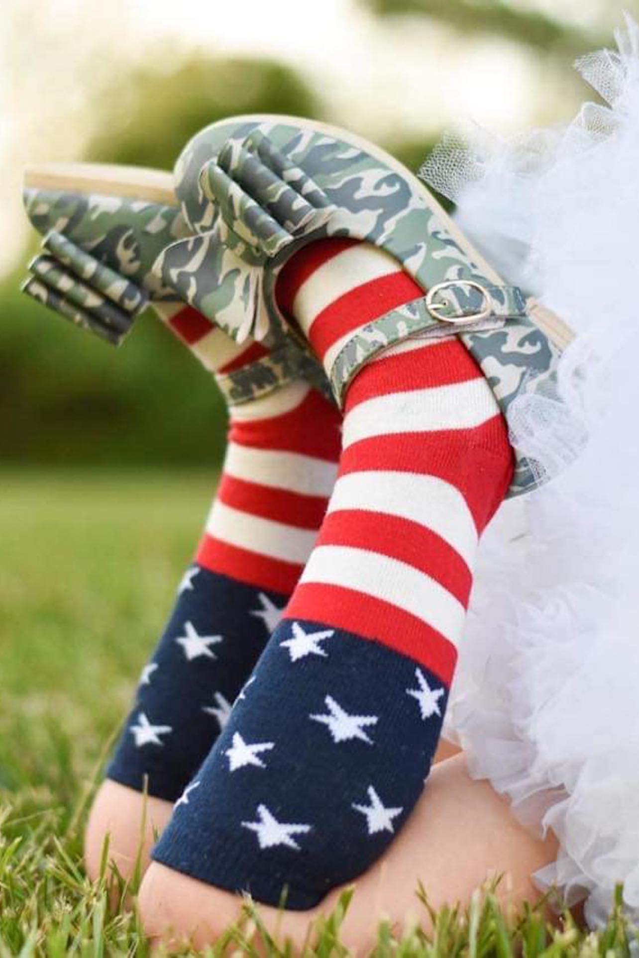 [Patriotic Stars + Stripes] Tall Socks