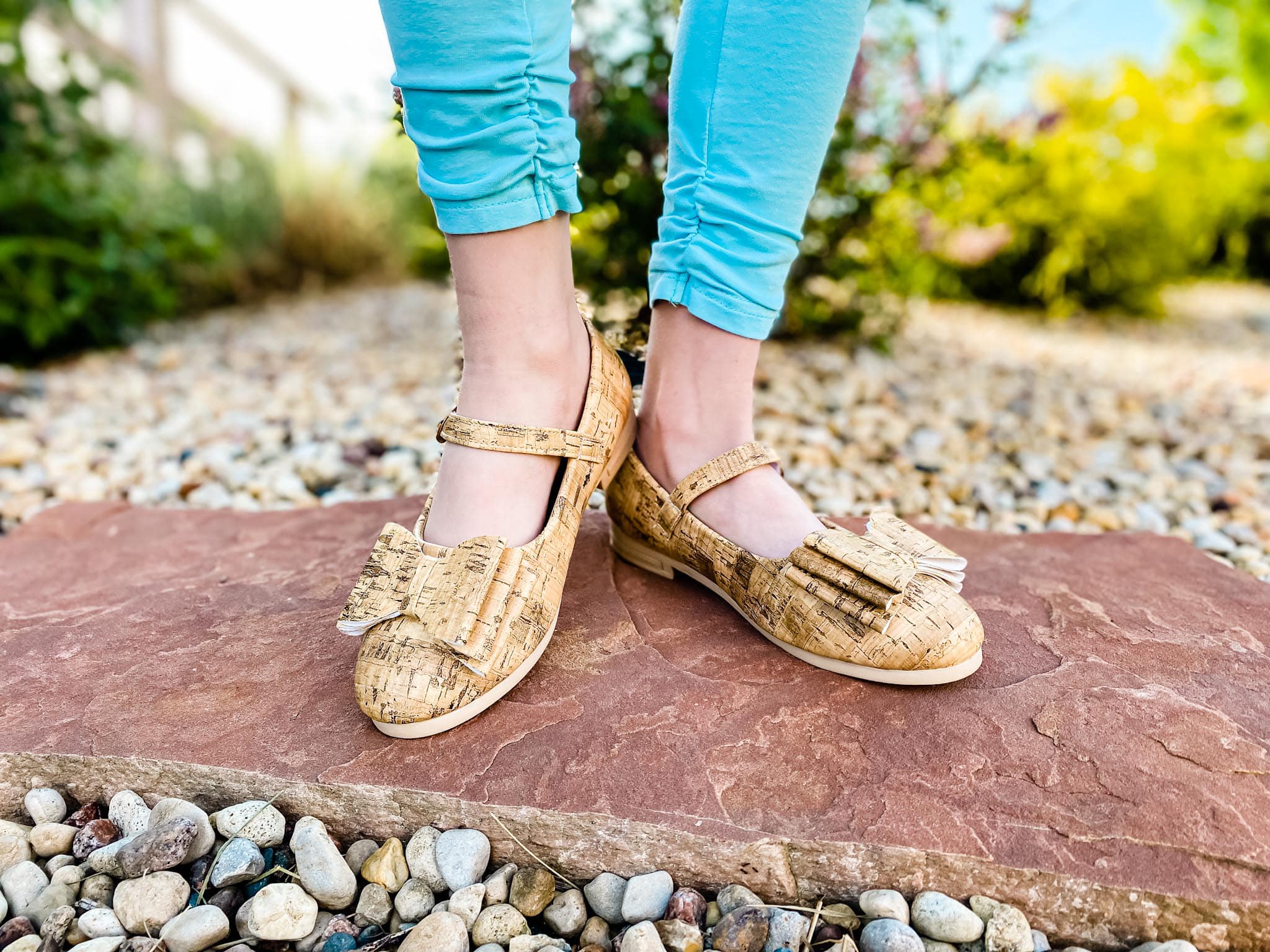 [Matte Cork] Bow Shoes