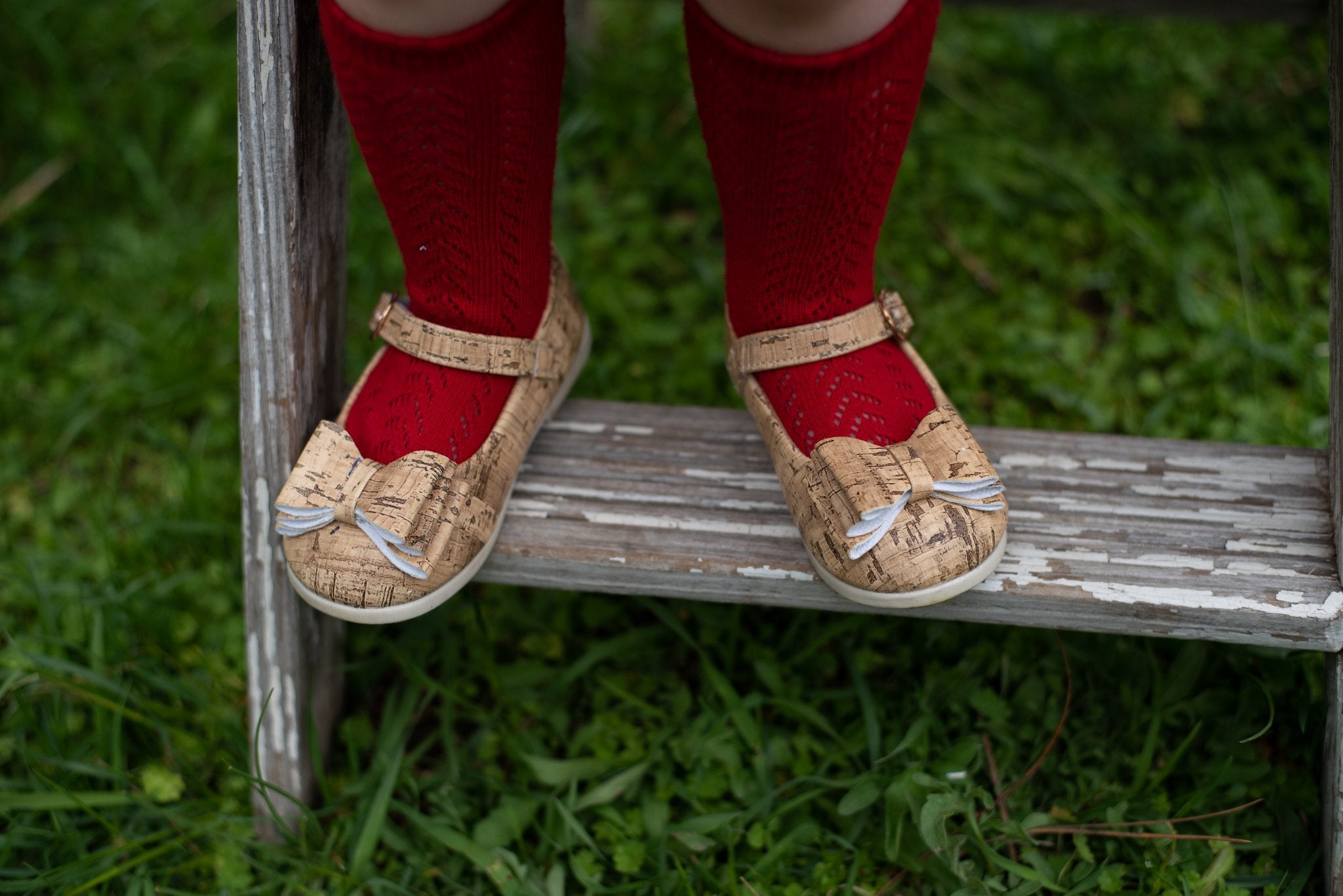 [Matte Cork] Bow Shoes