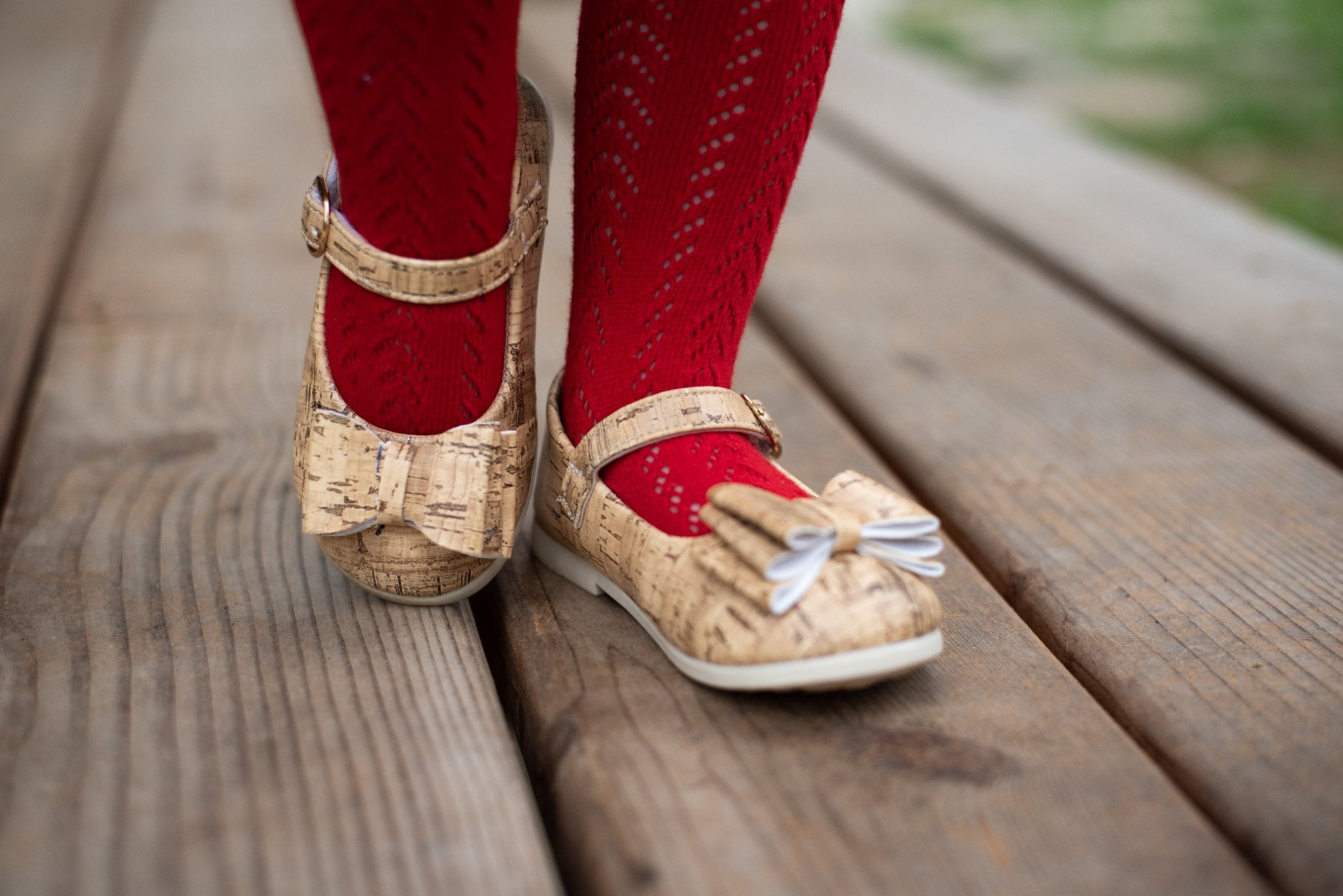 [Matte Cork] Bow Shoes