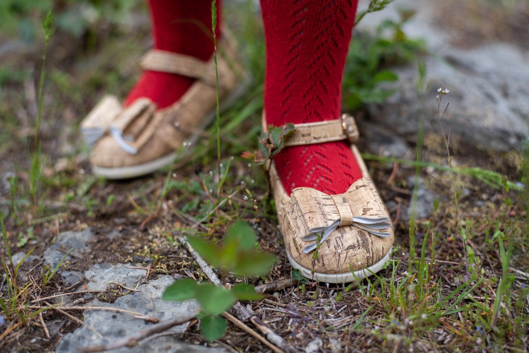 [Matte Cork] Bow Shoes