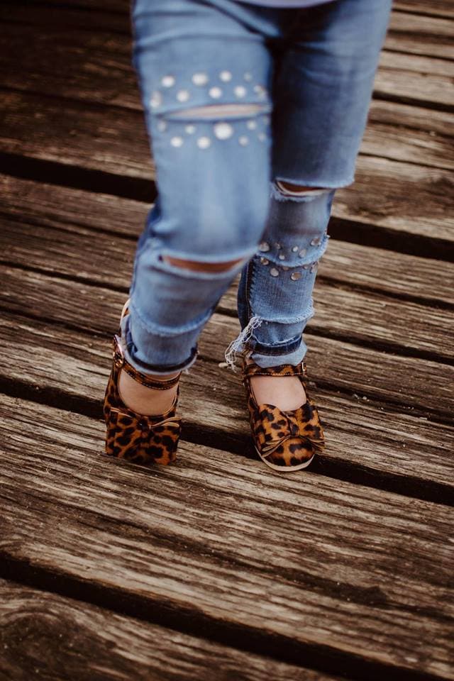 [Leopard] Bow Shoes