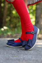 Load image into Gallery viewer, [Navy Glitz] Bow Shoes
