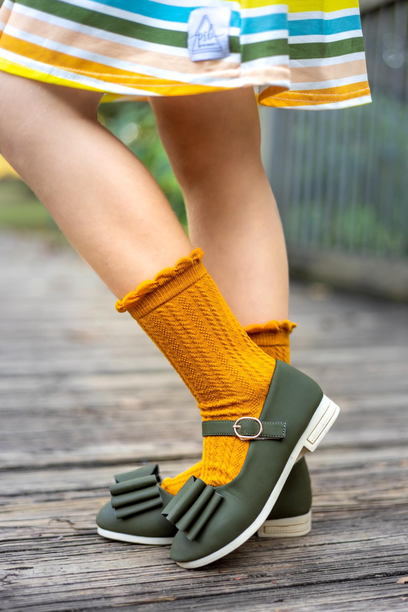 [Olive] Bow Shoes