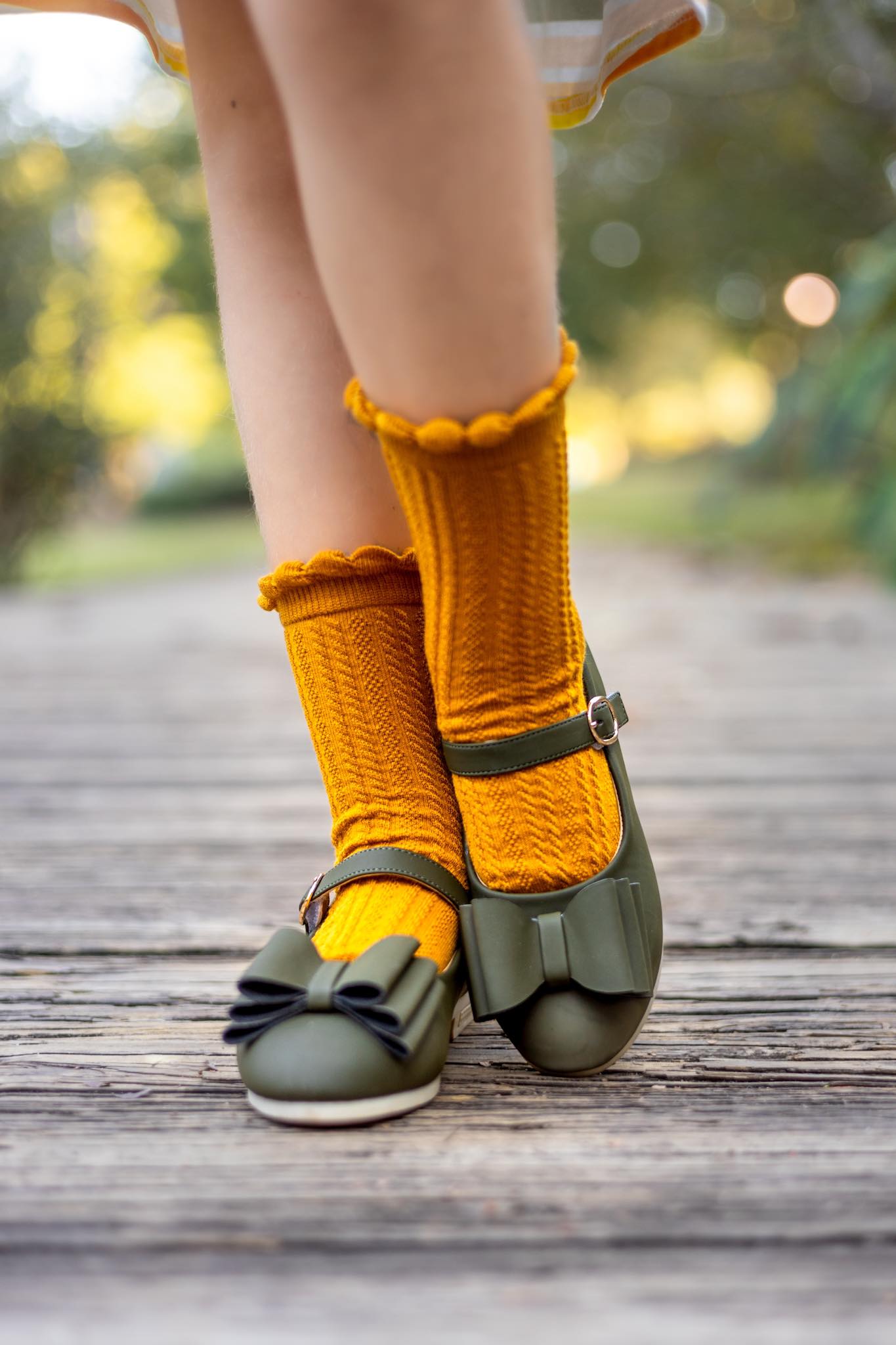[Olive] Bow Shoes