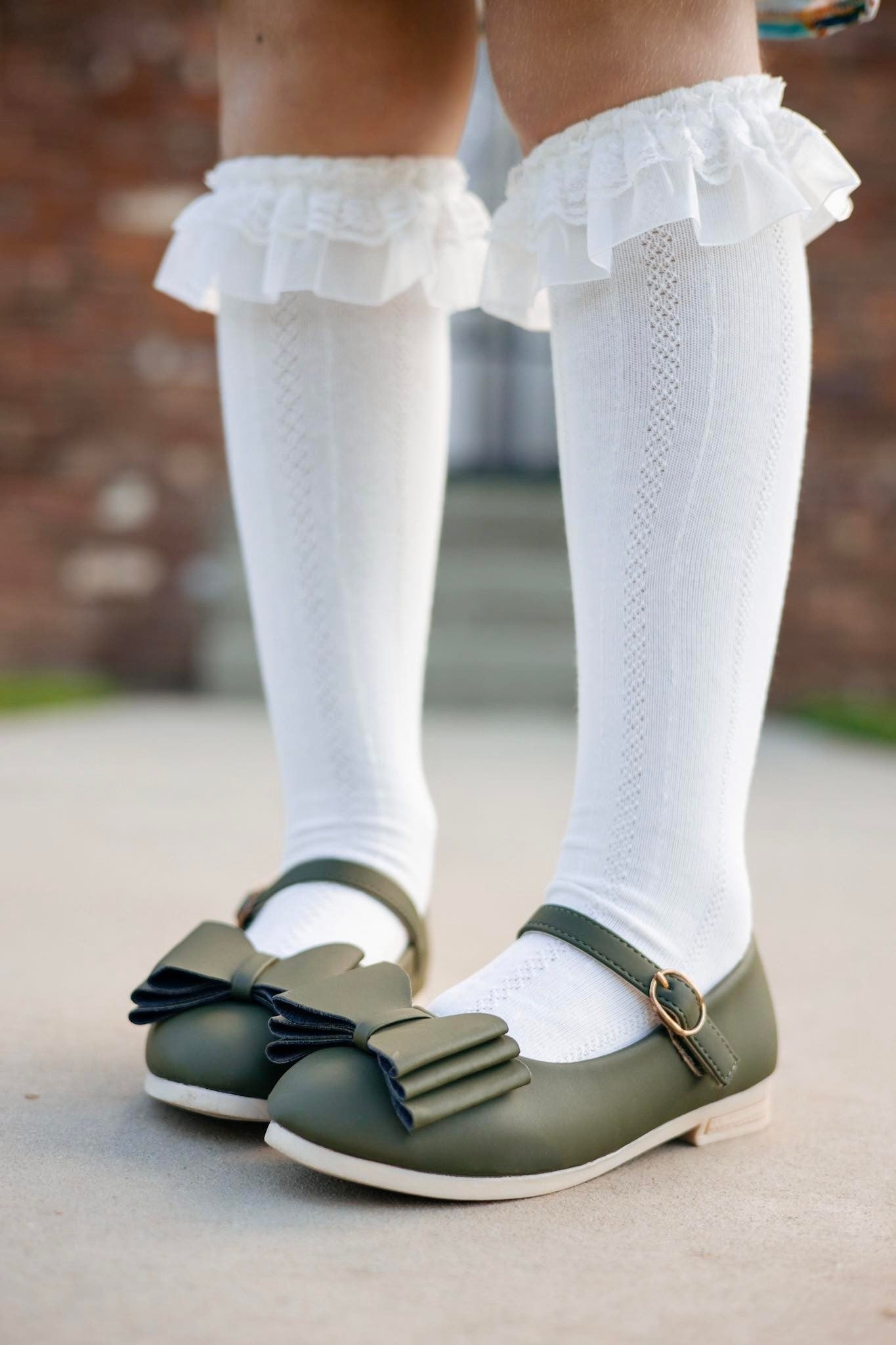 [Olive] Bow Shoes