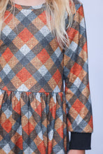 Load image into Gallery viewer, [Harvest Plaid] Dress w/ Faux Texture
