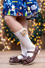 Load image into Gallery viewer, [Brown Basket Weave] Bow Shoes
