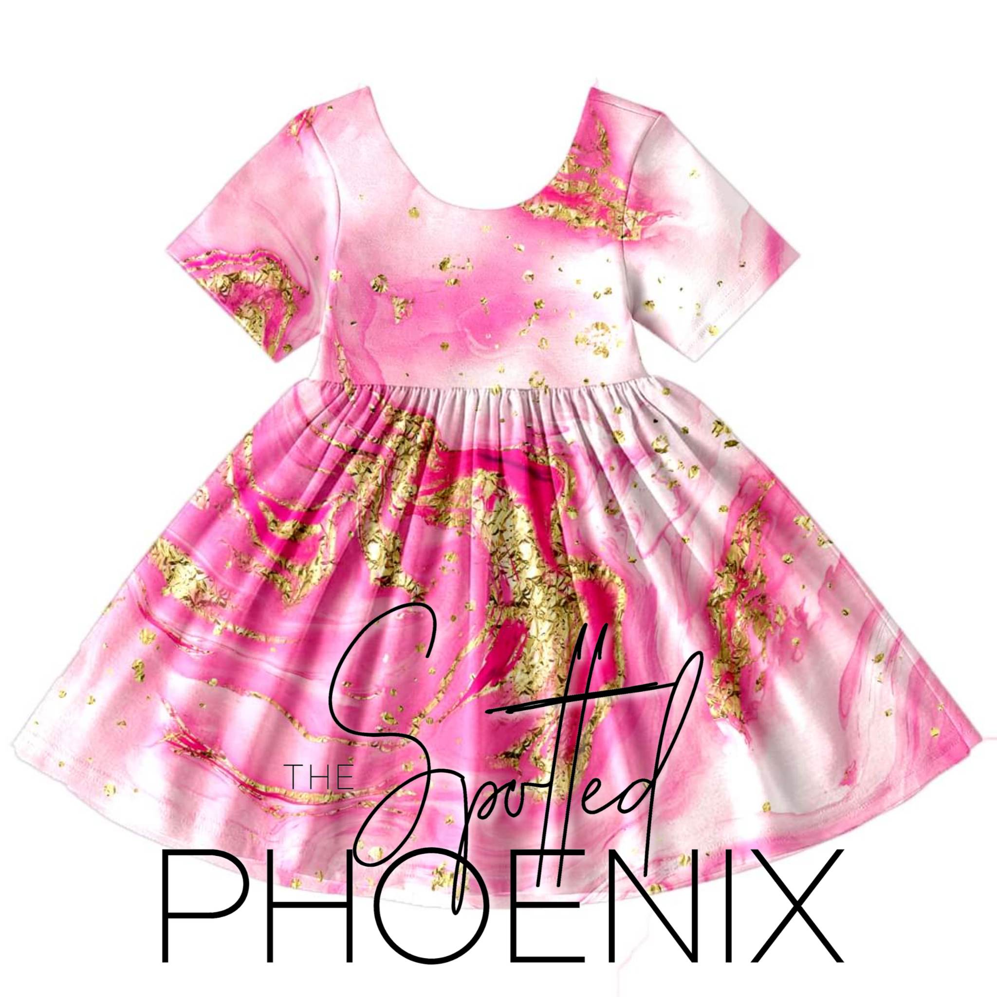 [Pink Heavens] Twirl Dress w/ Faux Glitter