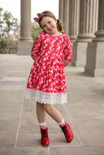 Load image into Gallery viewer, [Pink Confetti] Twirl Dress w/ Lace
