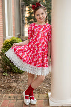 Load image into Gallery viewer, [Pink Confetti] Twirl Dress w/ Lace
