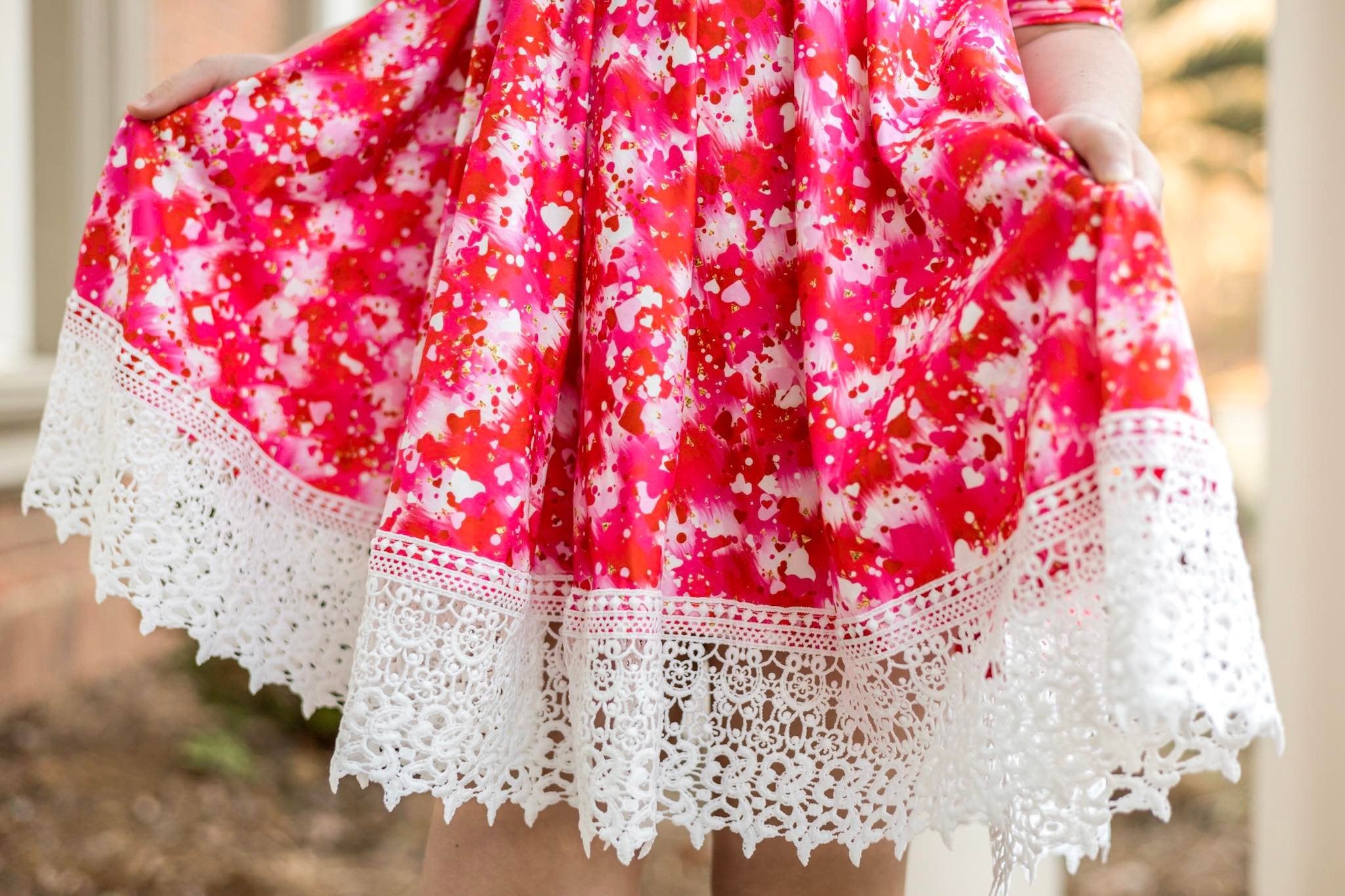 [Pink Confetti] Twirl Dress w/ Lace