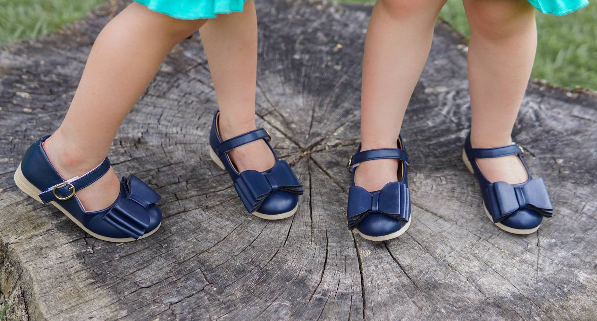 [Navy] Bow Shoes