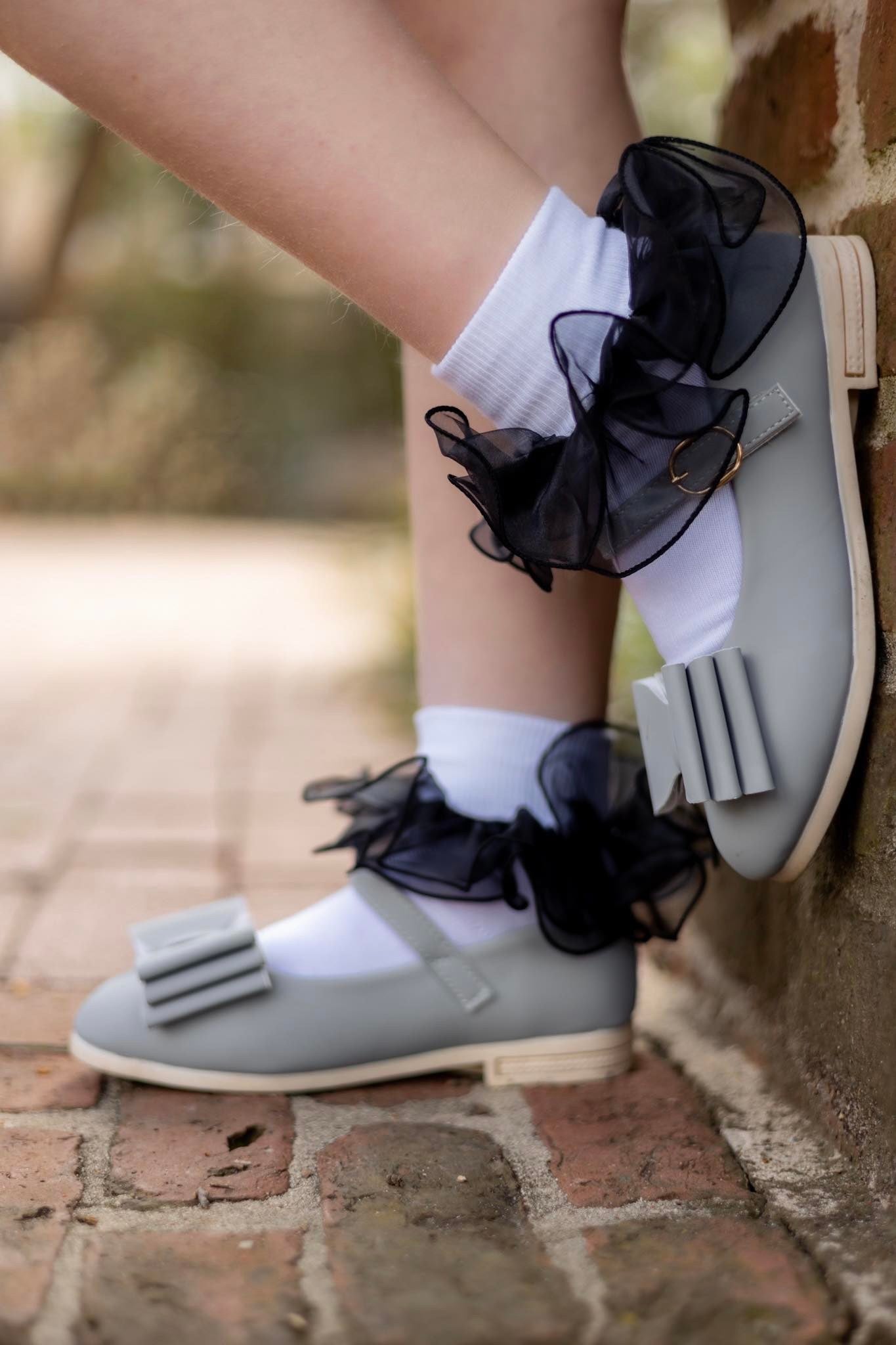 [Gray] Bow Shoes