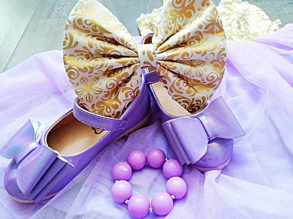 [Iridescent Lavender] Bow Shoes