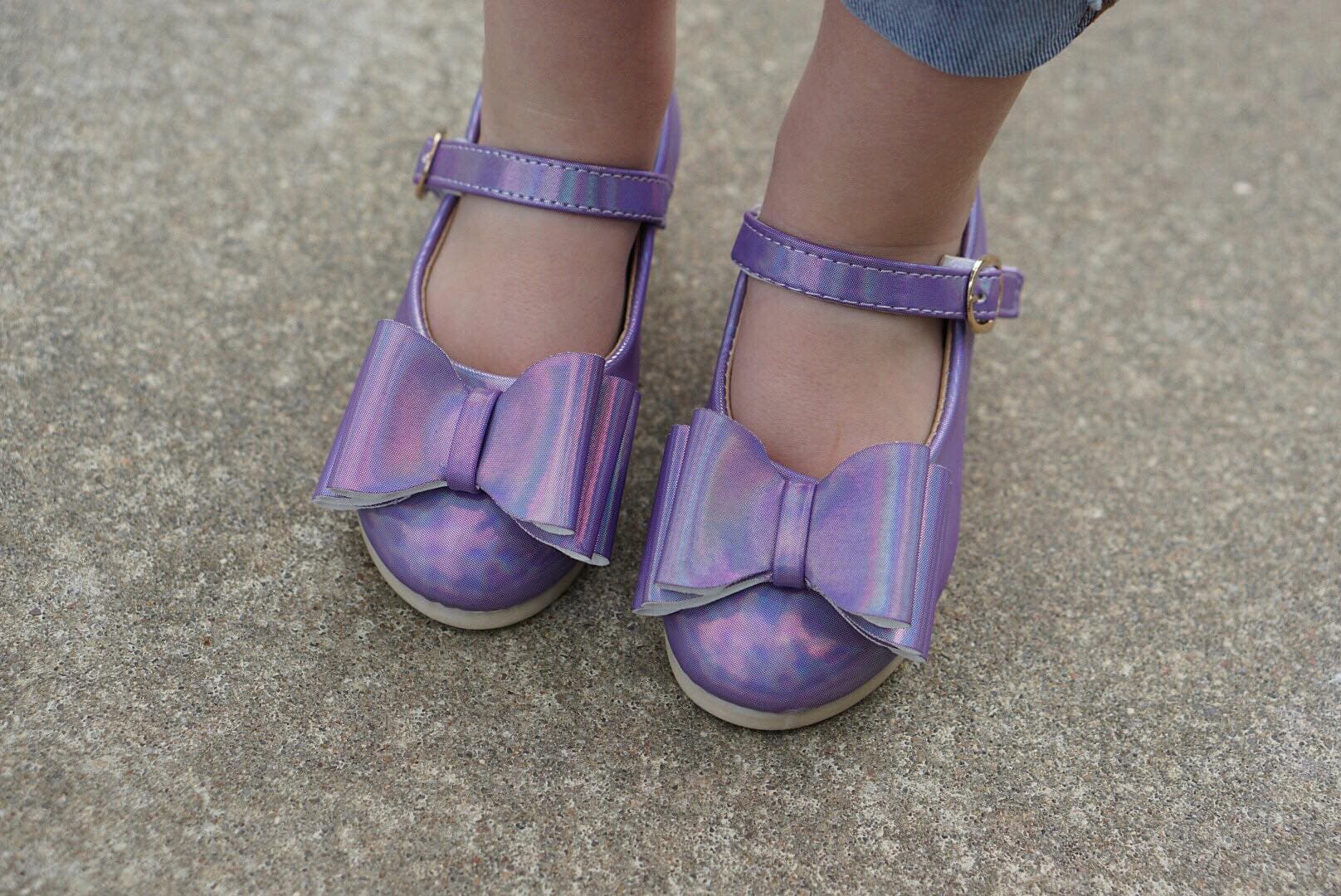 [Iridescent Lavender] Bow Shoes