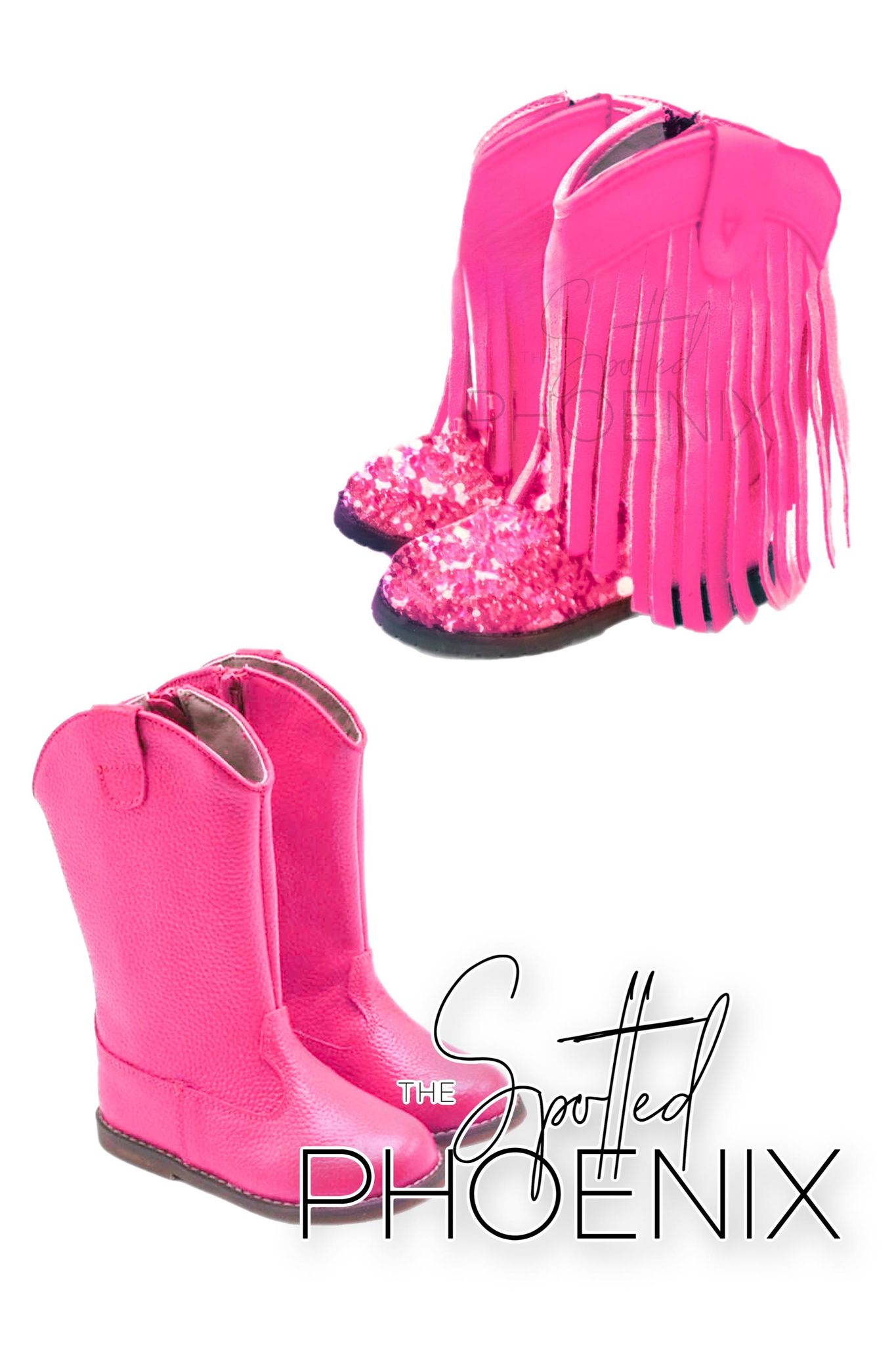 [Bright Pink] Cowboy Boots