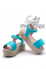 Load image into Gallery viewer, [Turquoise] Espadrille Sandals
