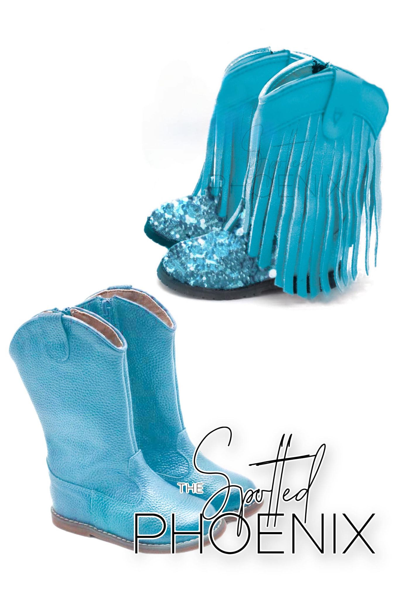 [Turquoise] Cowboy Boots