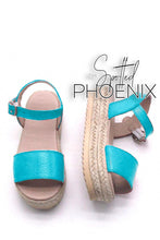 Load image into Gallery viewer, [Turquoise] Espadrille Sandals
