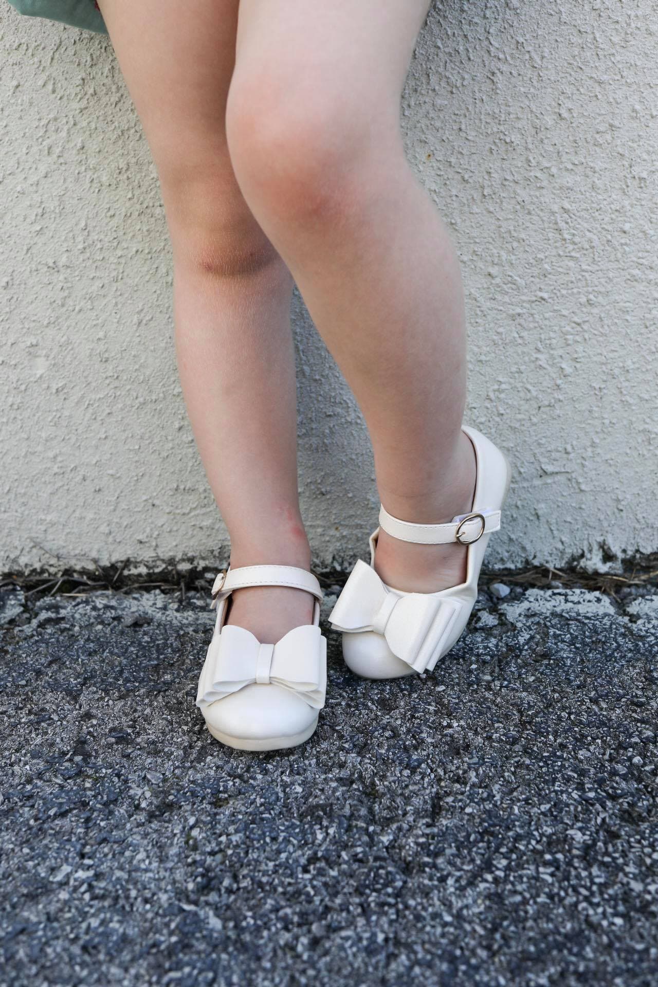 [Beige Shimmer] Bow Shoes