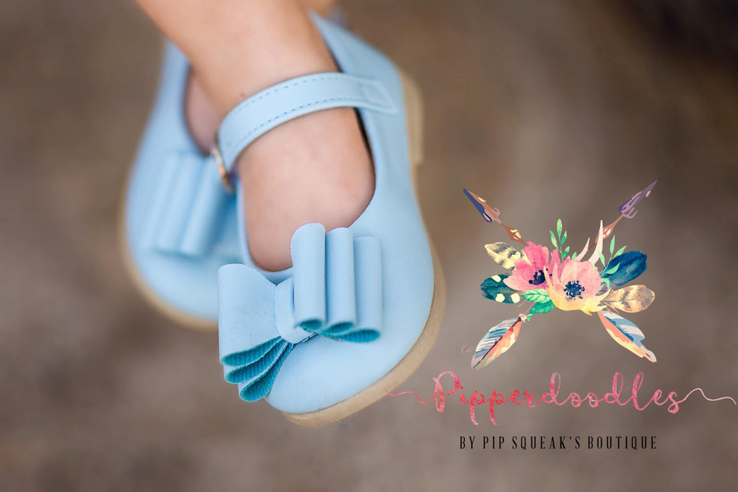 [Light Blue] Bow Shoes