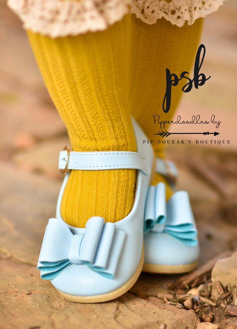 [Light Blue] Bow Shoes