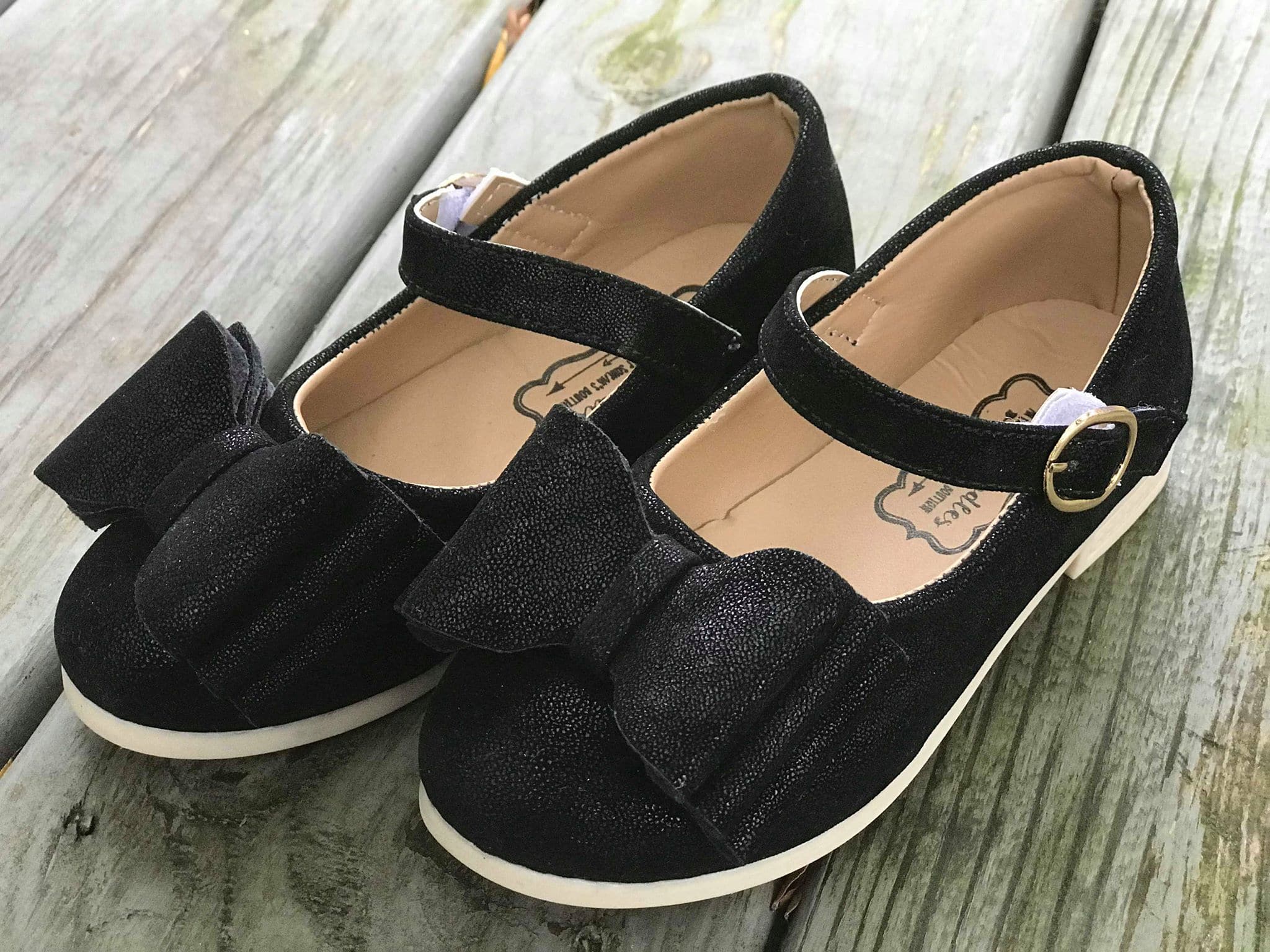 [Black Brushed] Bow Shoes