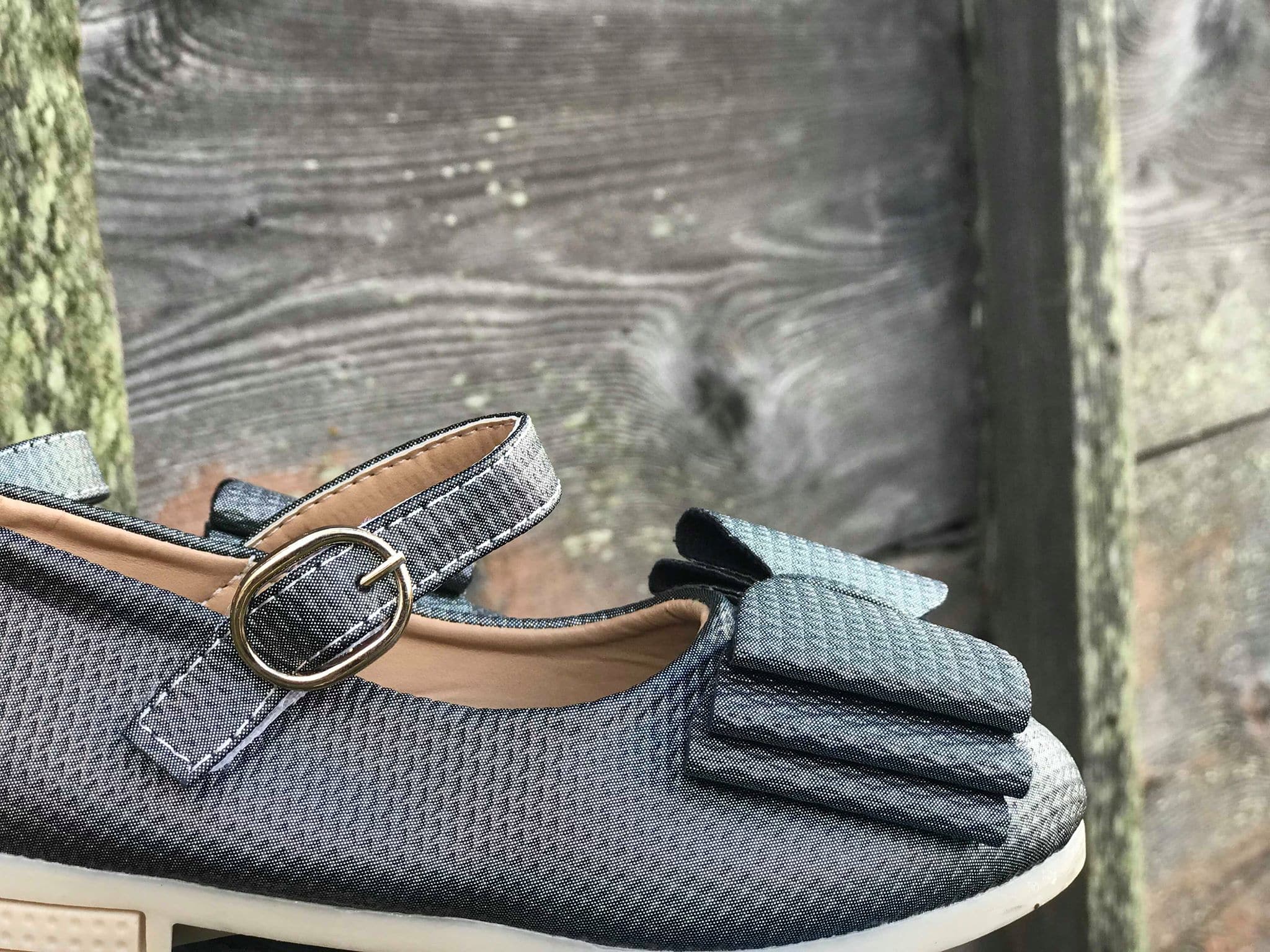 [Textured Chrome] Bow Shoes