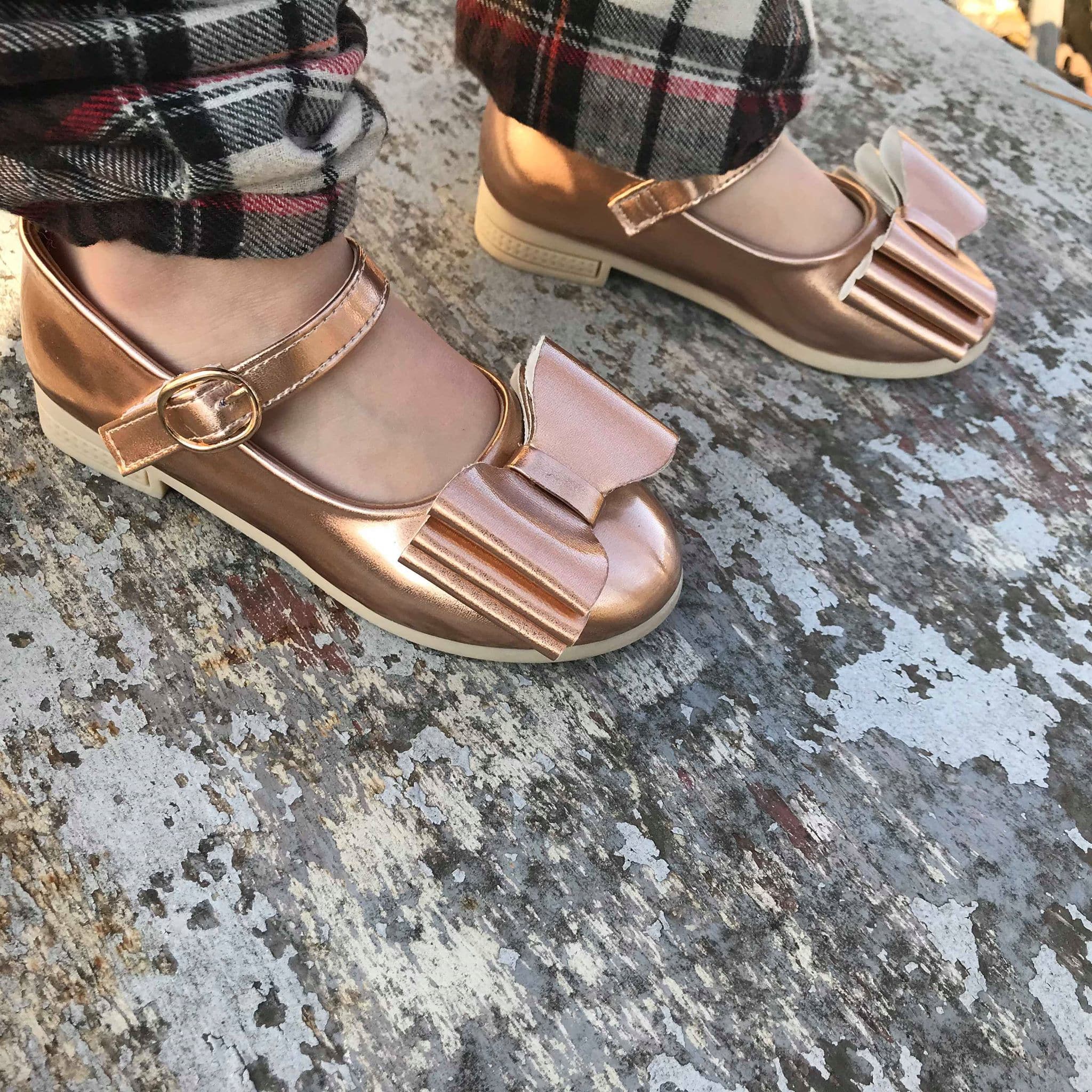 [Rose Gold] Bow Shoes