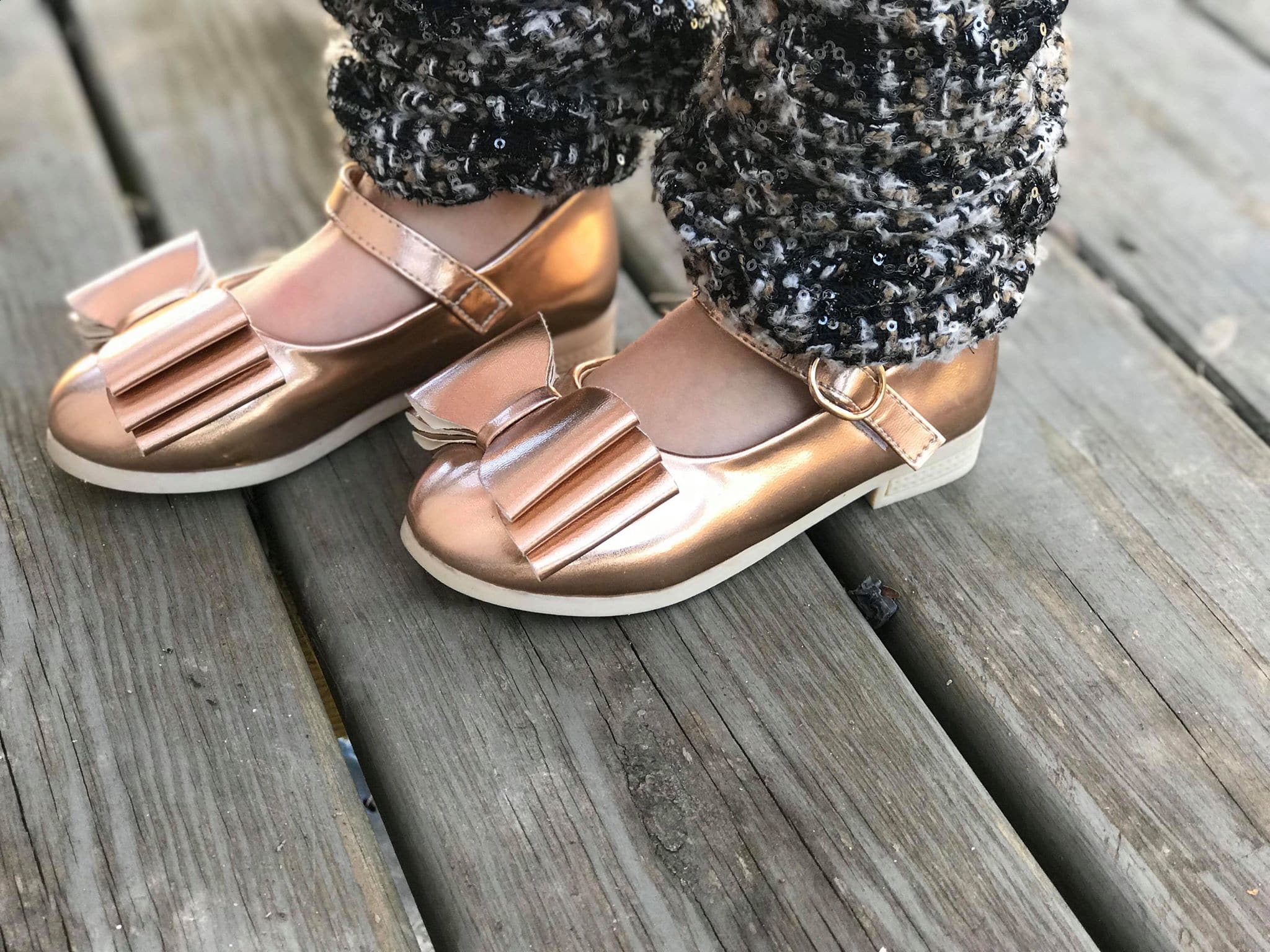 [Rose Gold] Bow Shoes