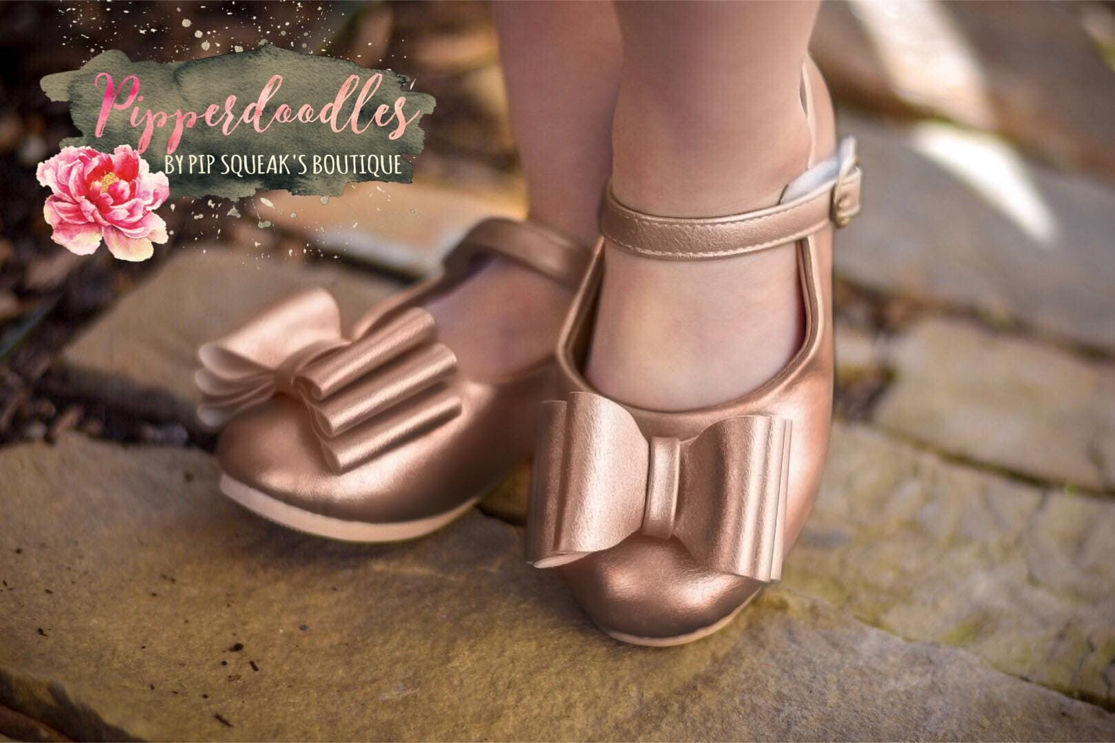 [Rose Gold] Bow Shoes