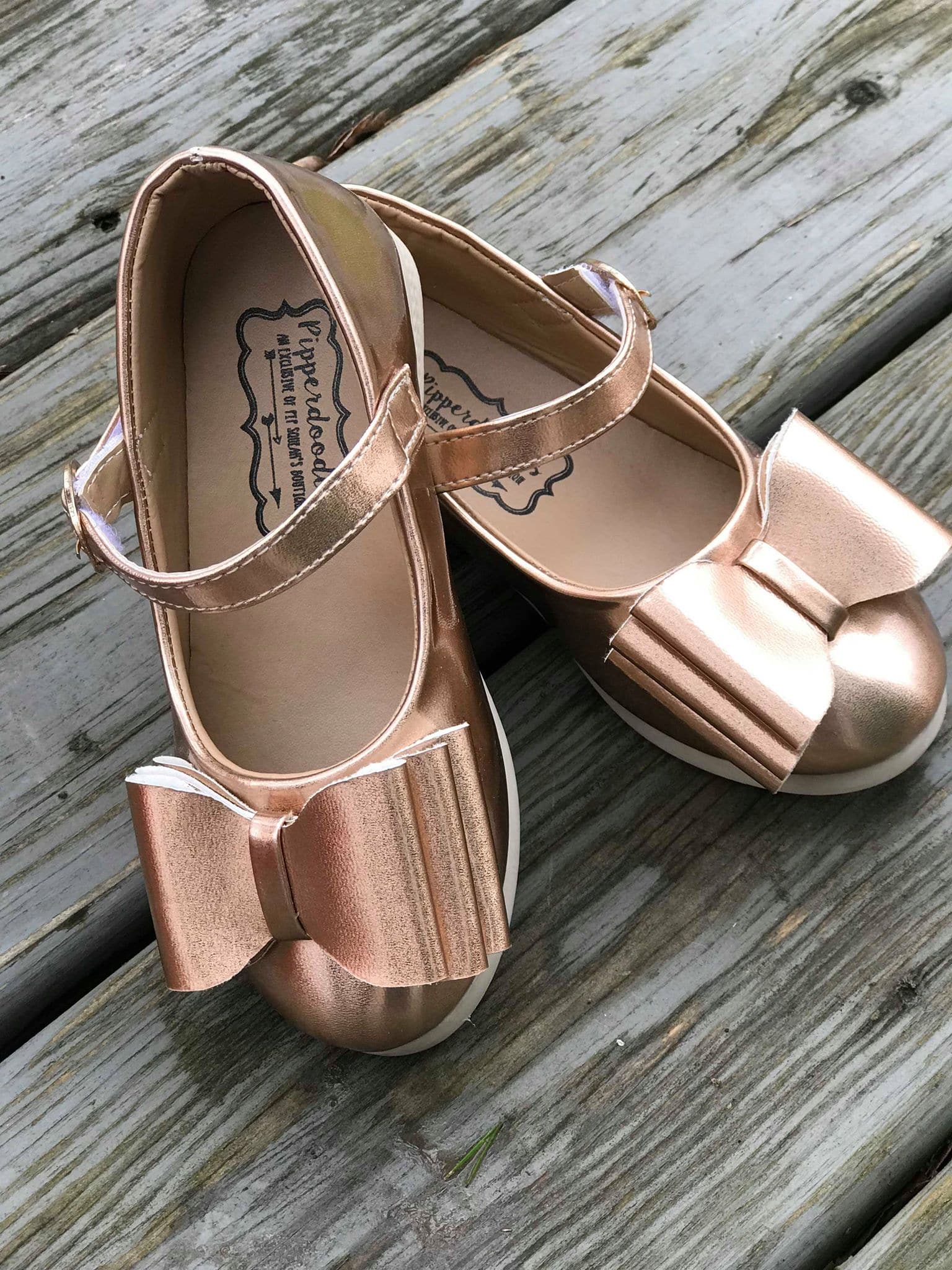 [Rose Gold] Bow Shoes