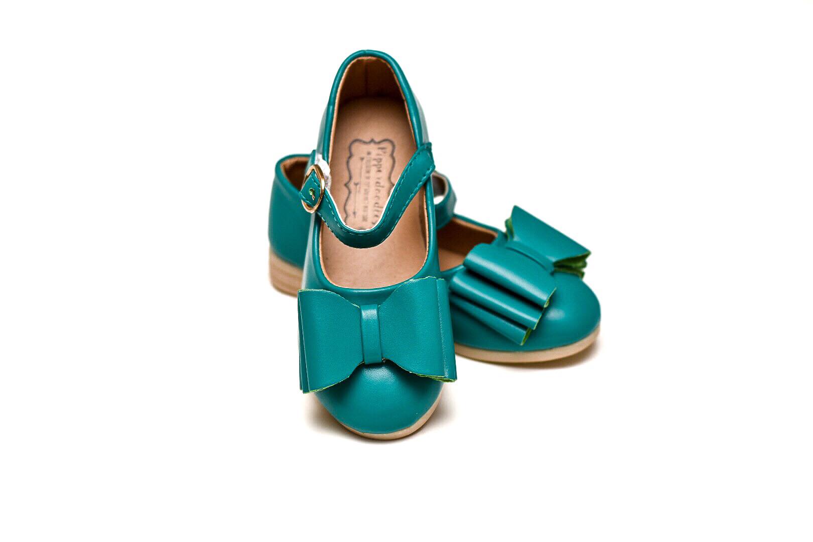 [Turquoise] Bow Shoes
