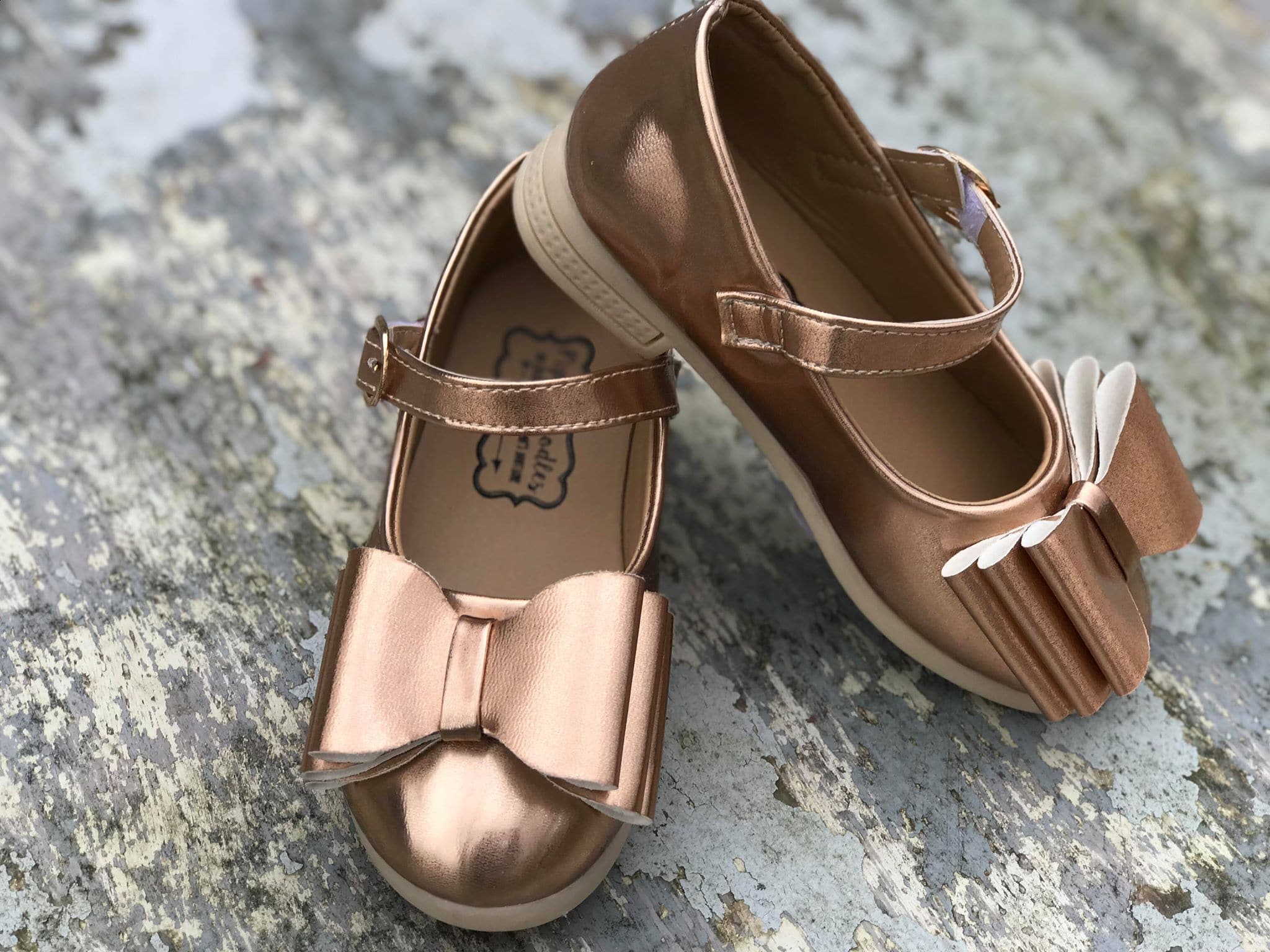 [Rose Gold] Bow Shoes