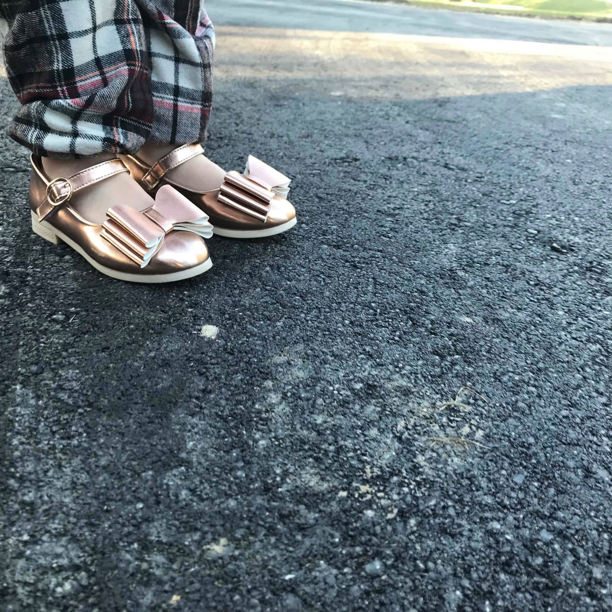 [Rose Gold] Bow Shoes