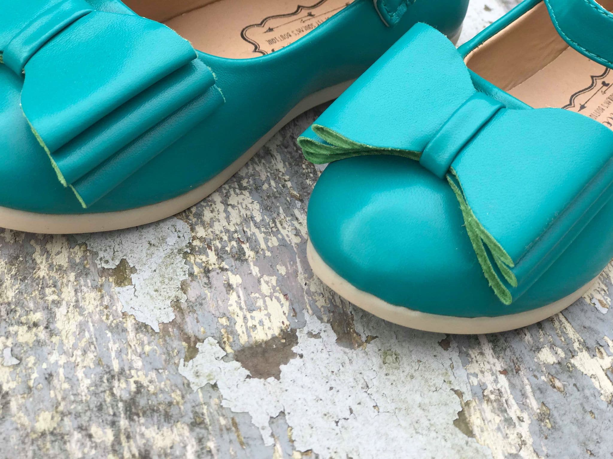 [Turquoise] Bow Shoes